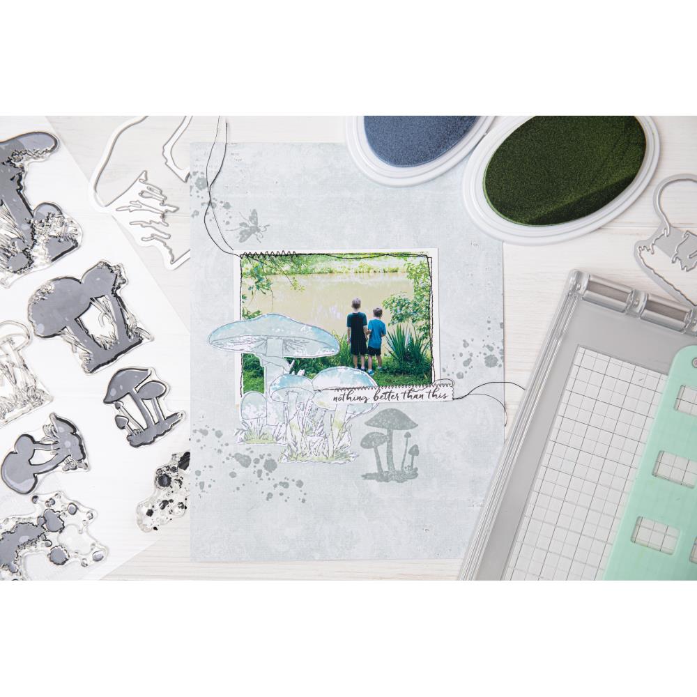Painted Pencil Mushrooms Stamp + Die Set | 49 & Market {clearance}