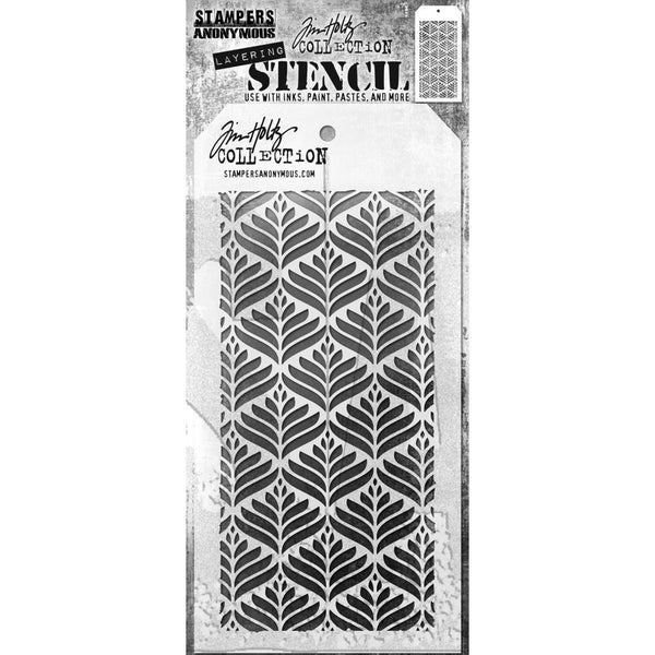 Deco Leaf Slimline Layering Stencil | Tim Holtz