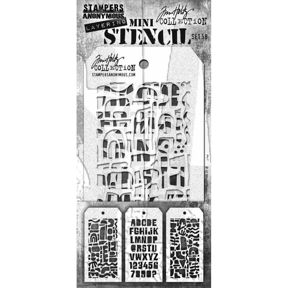 Mini Slimline Layering Stencil Set No. 58 | Tim Holtz