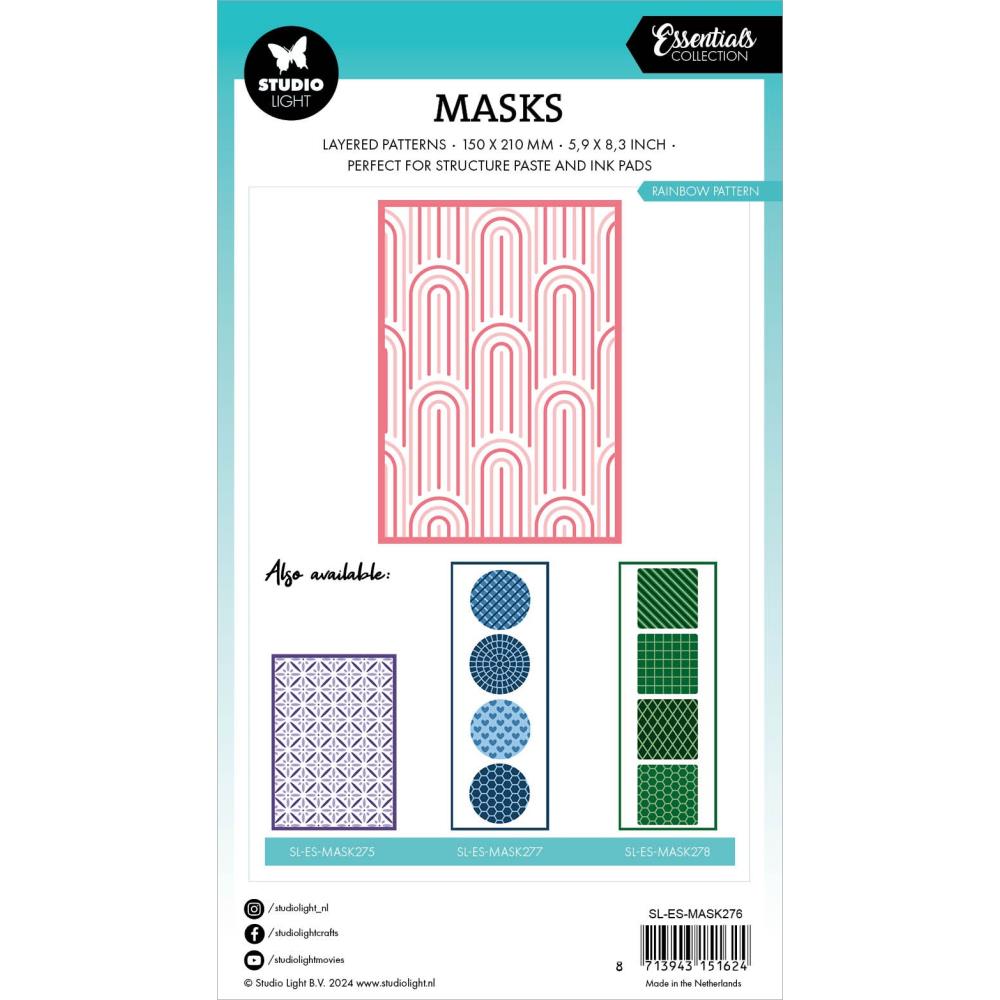 Rainbow Pattern A5 Stencil No. 276