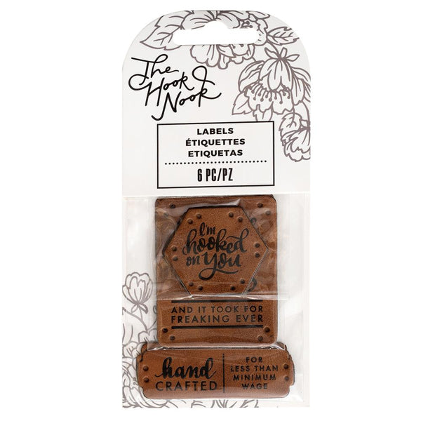 Faux Leather "Hand-Crafted" Project Labels | Hook Nook