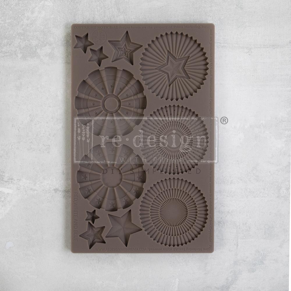 Red, White, and Blue Silicone Mould | Re-Design