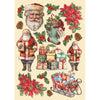 Classic Christmas Colored Wooden Shapes
