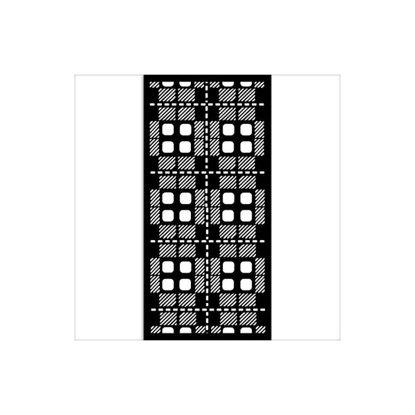 Fabric Pattern Slimeline (4.72" x 9.84") Stencil | Gear Up For Christmas