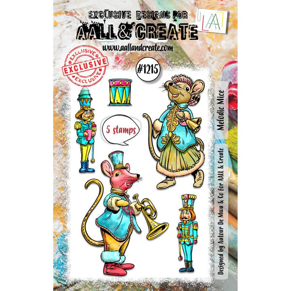 Melodic Mice A7 Clear Stamp Set No. 1215 | Christmas
