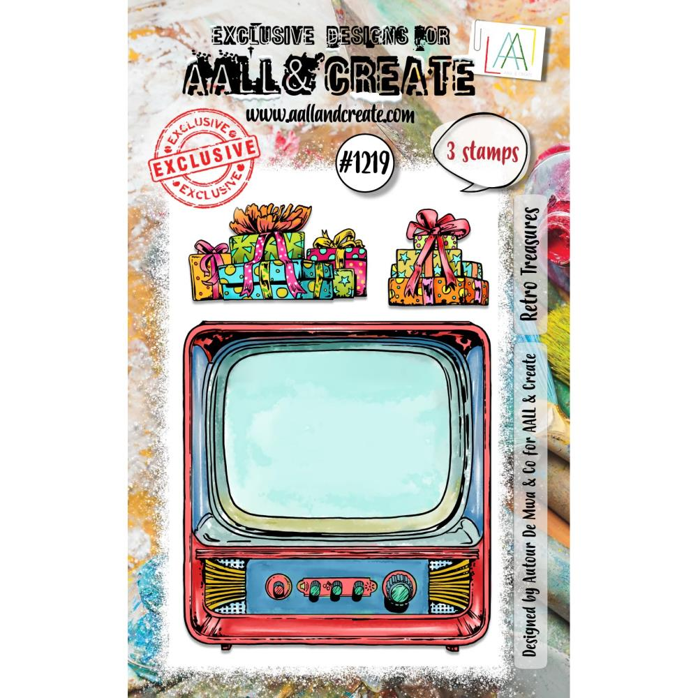 Retro Treasures A7 Clear Stamp Set No. 1219 | Christmas
