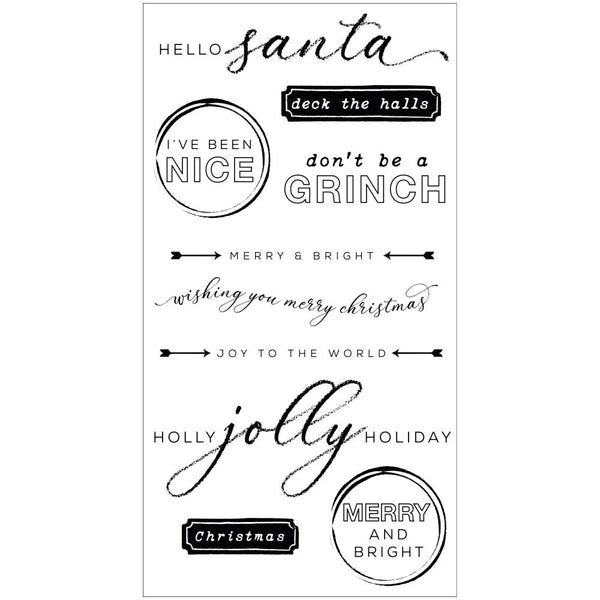 Jolly Sentiments Stamp + Die Set | 49 & Market