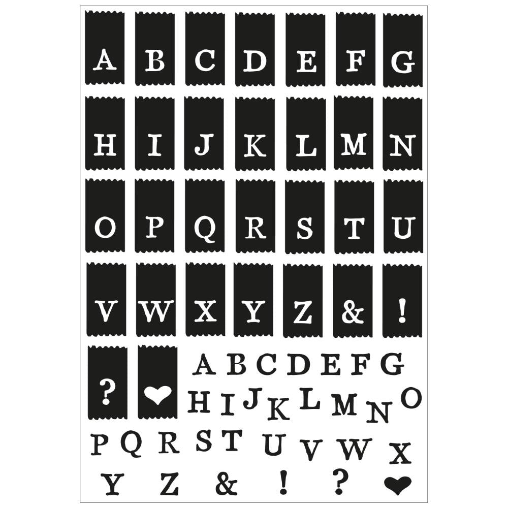 Tabbed Alpha Stamp + Die Set | 49 & Market