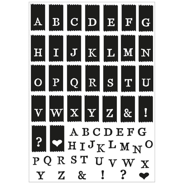 Tabbed Alpha Stamp + Die Set | 49 & Market