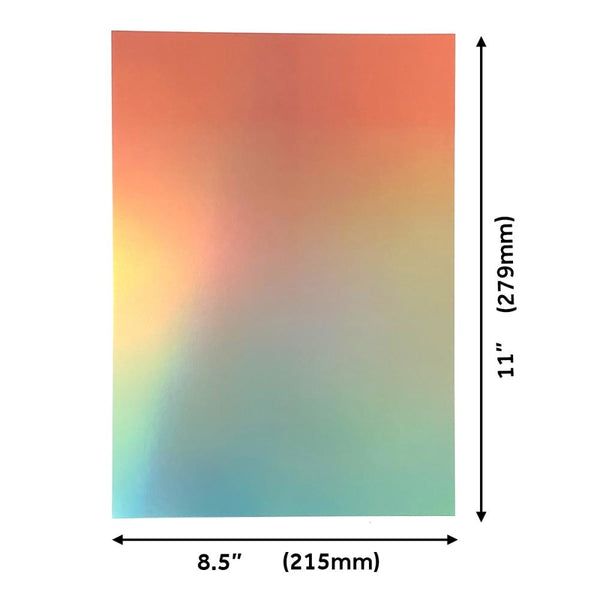 Blushing Mermaid Ombre Iridescent Mirror Cardstock