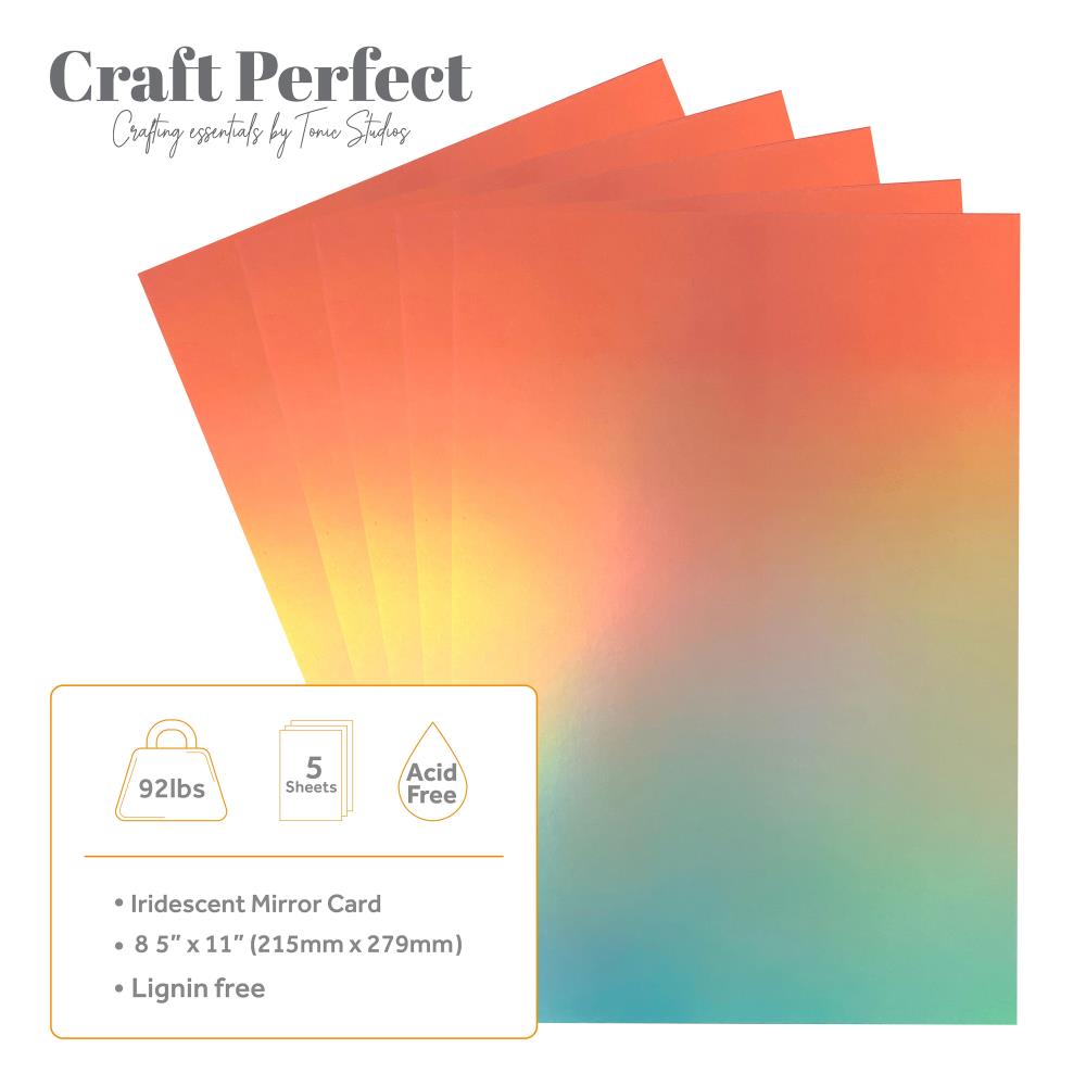 Blushing Mermaid Ombre Iridescent Mirror Cardstock