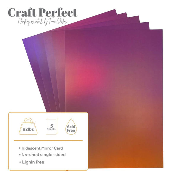 Indian Summer Ombre Iridescent Mirror Cardstock