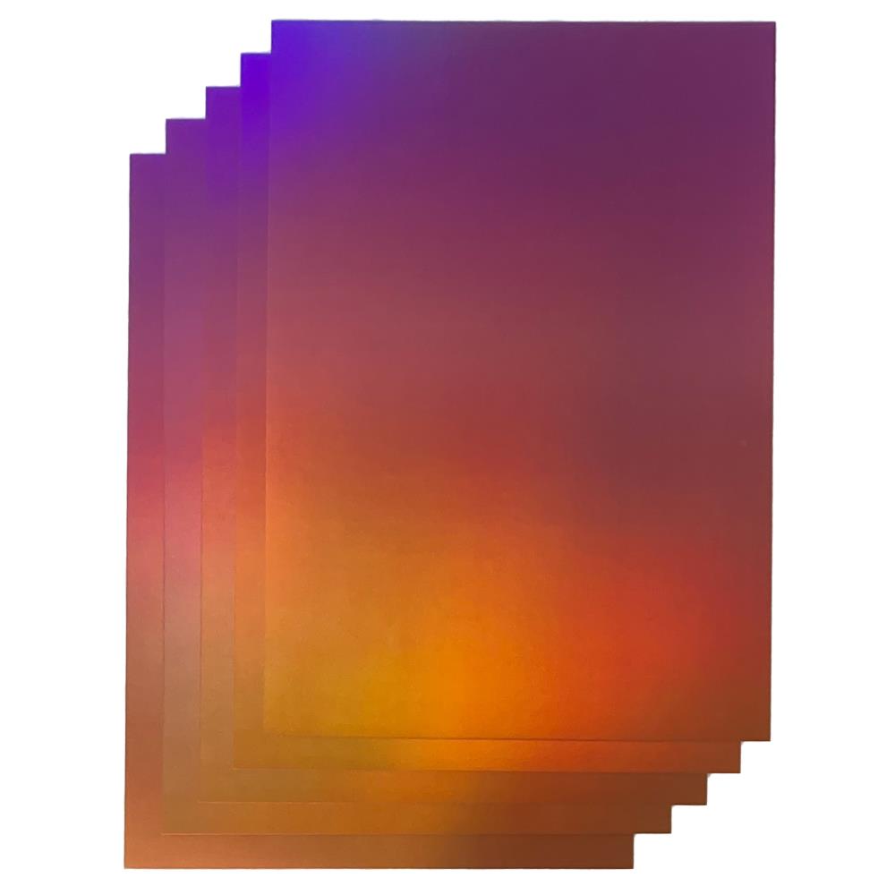 Indian Summer Ombre Iridescent Mirror Cardstock