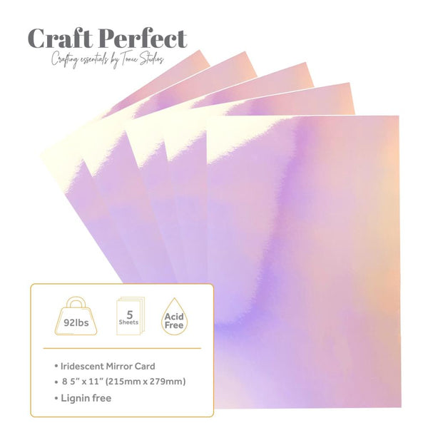 Prismatic Pink Iridescent Glossy Mirror Cardstock