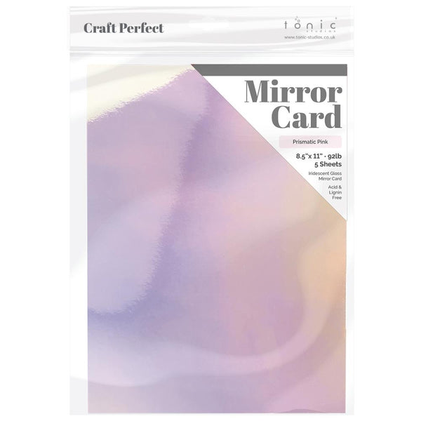 Prismatic Pink Iridescent Glossy Mirror Cardstock