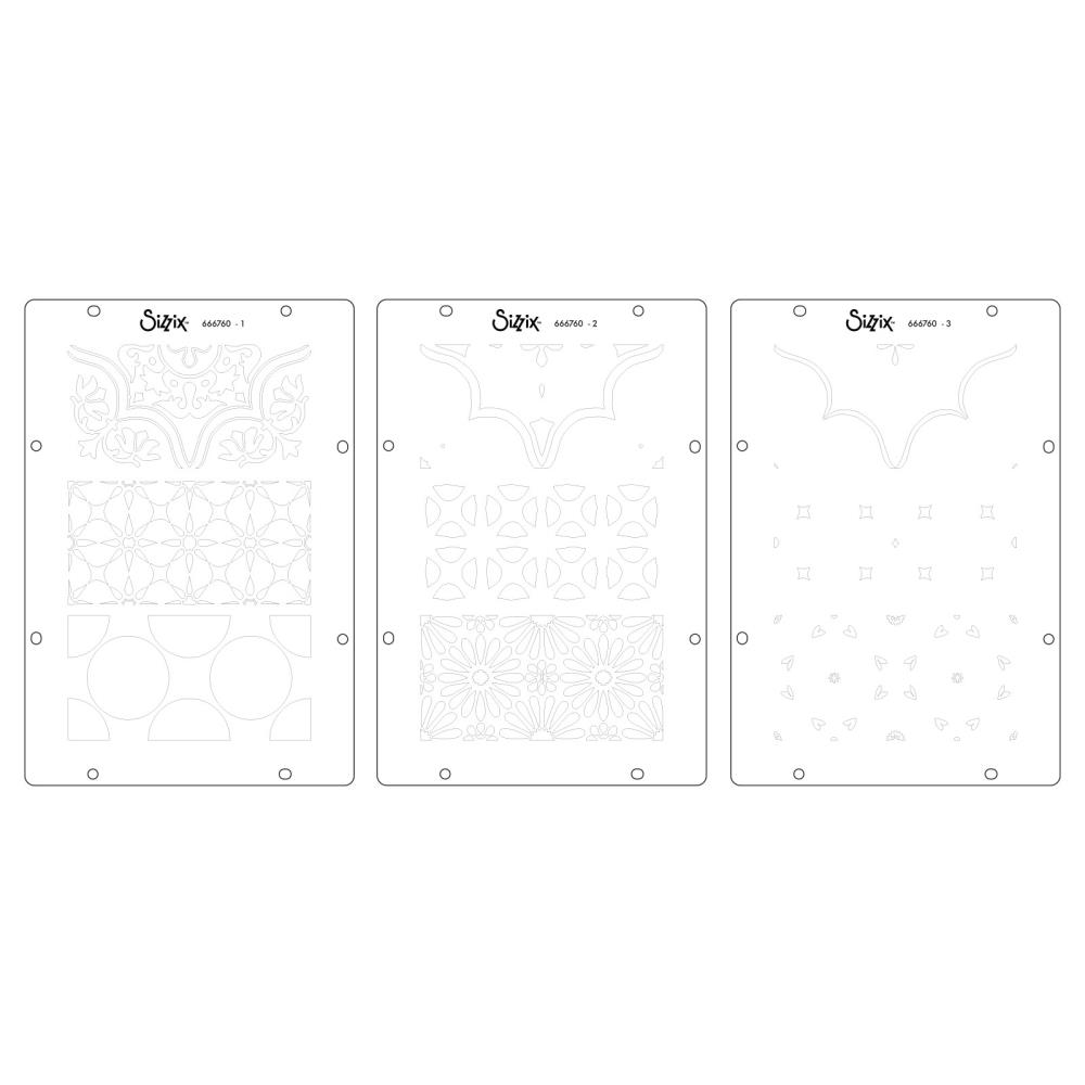 Geometric A6 Stamp + A5 Stencil Set | Vic Hollins
