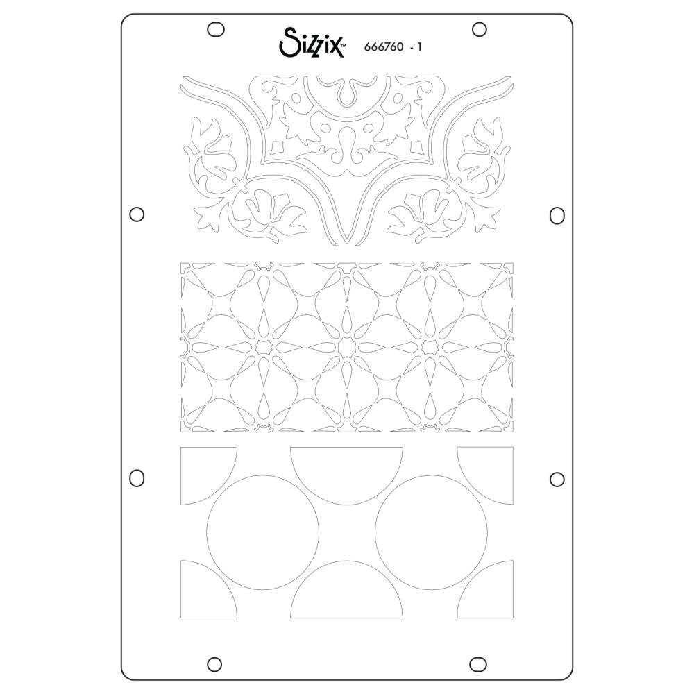 Geometric A6 Stamp + A5 Stencil Set | Vic Hollins