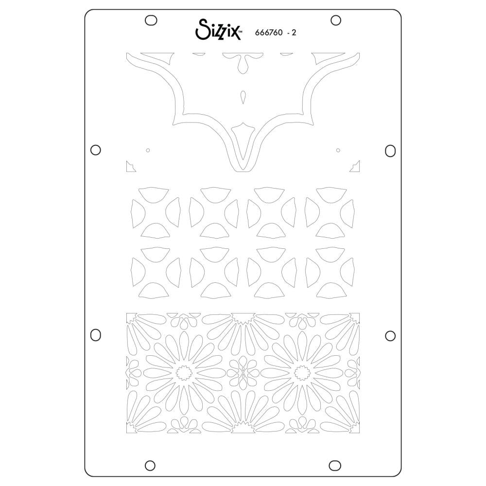 Geometric A6 Stamp + A5 Stencil Set | Vic Hollins