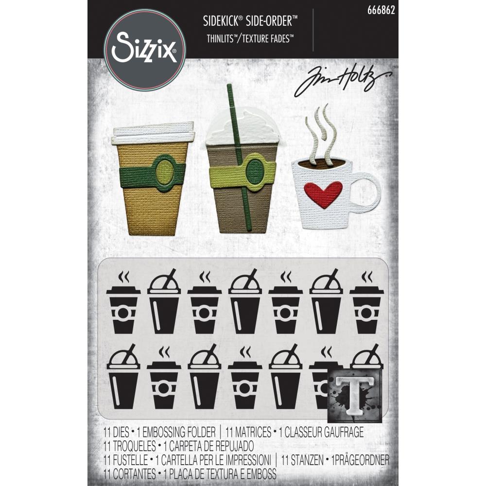 Coffee Letterboard Texture Fades + Thinlits | Tim Holtz Vault Sidekick Side Order