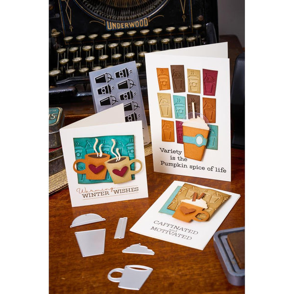 Coffee Letterboard Texture Fades + Thinlits | Tim Holtz Vault Sidekick Side Order
