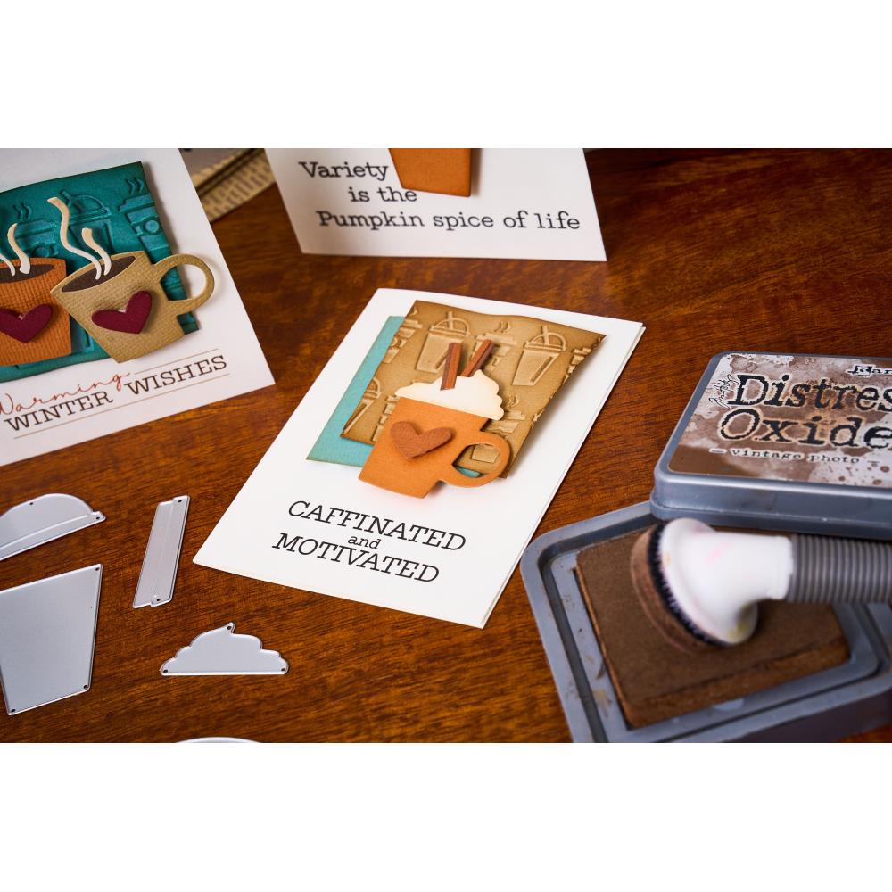 Coffee Letterboard Texture Fades + Thinlits | Tim Holtz Vault Sidekick Side Order