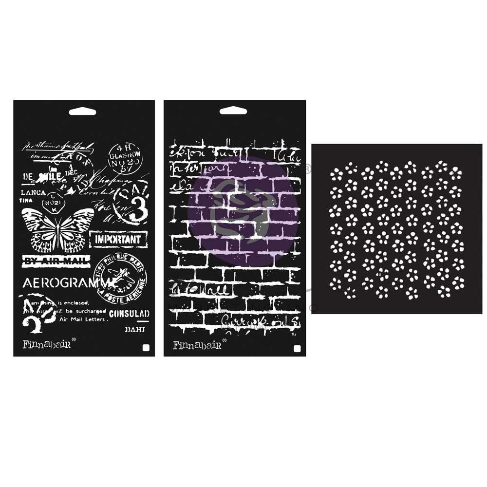 Perfectly Grungy Art Alchemy 6x9 + 5.5x6 Stencil Set | Finnabair {Limited Edition}