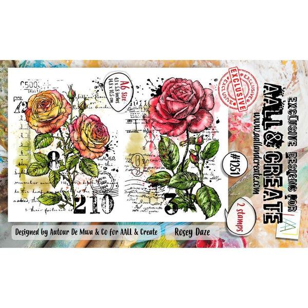 Rosey Daze A6 Clear Stamp Set No. 1251 {clearance}