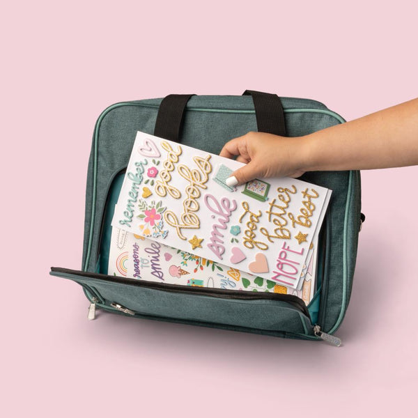 Crafter's Storage Shoulder Bag | Teal & Mint