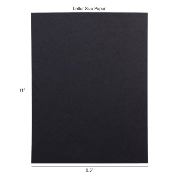 Midnight Black 110# Solid Core 8.5x11 Cardstock 50pk