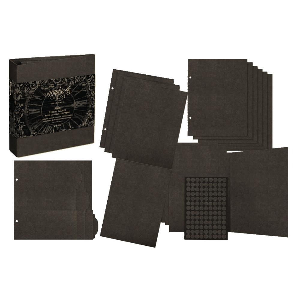 Black Binder Album with Interactive Pages