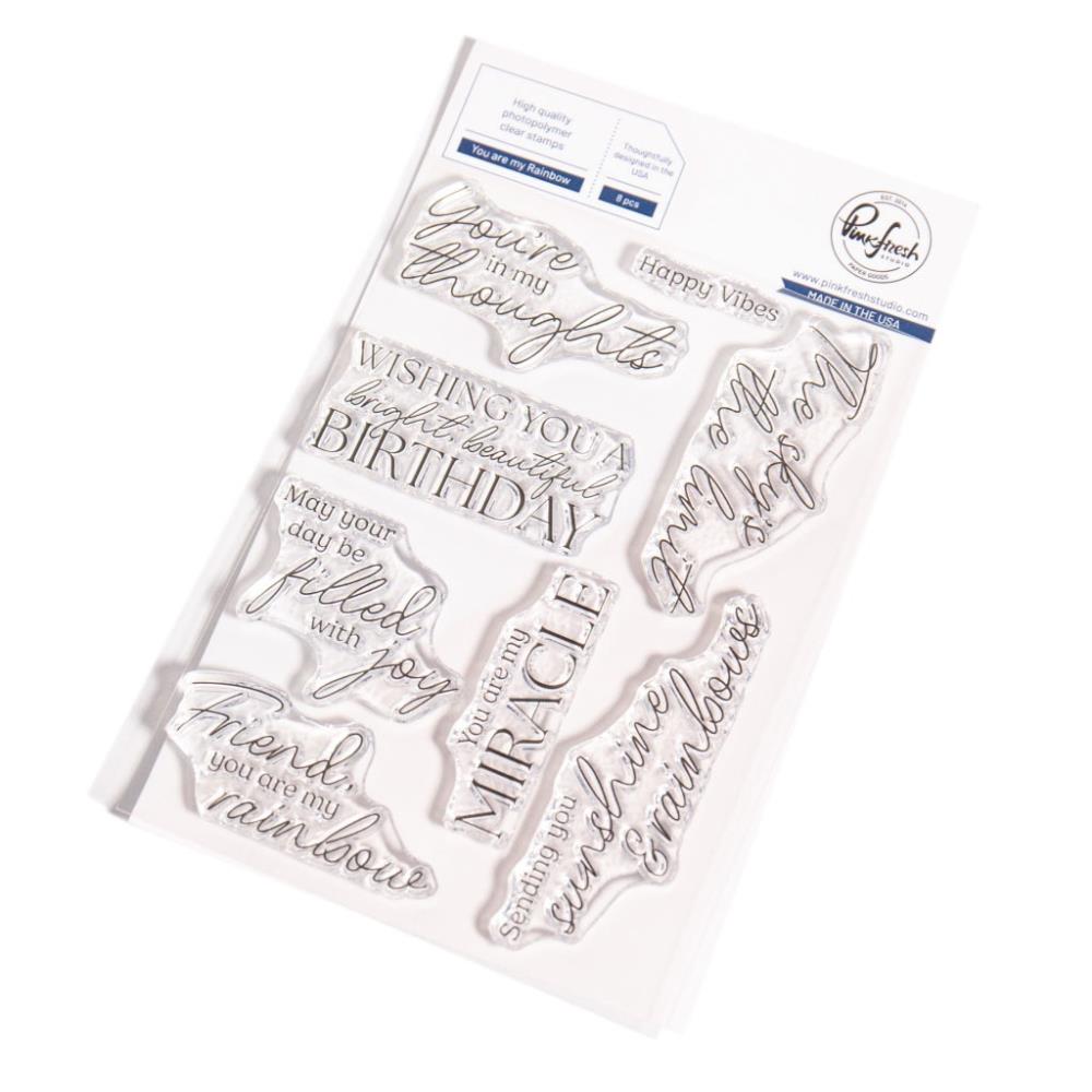 You Are My Rainbow Sentiments Stamp + Die Set
