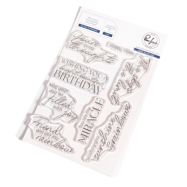 You Are My Rainbow Sentiments Stamp + Die Set