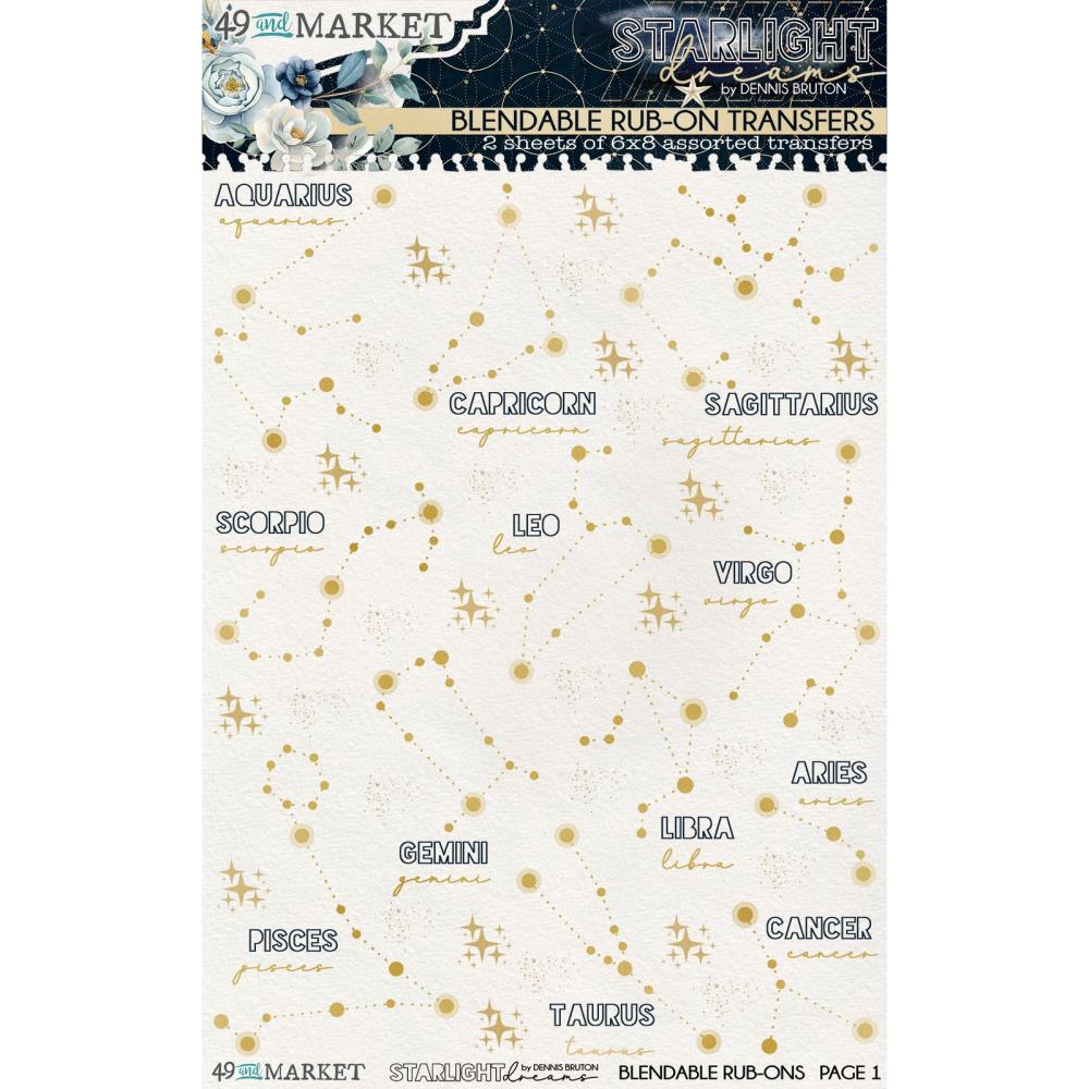 Starlight Dreams Constellations Rub-on Transfer Set {clearance}