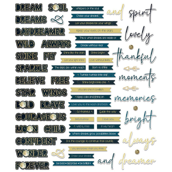 Starlight Dreams Words Chipboard Set {clearance}
