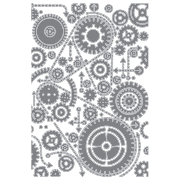 Gears Texture Fades Embossing Folder | Tim Holtz 2025 Vault Release