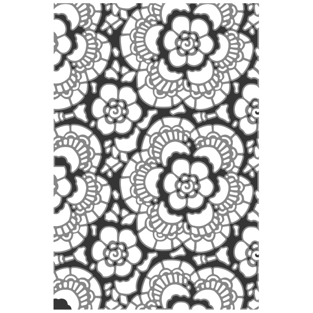 Lace Texture Fades A6 Embossing Folder | Tim Holtz 2025 Vault Release