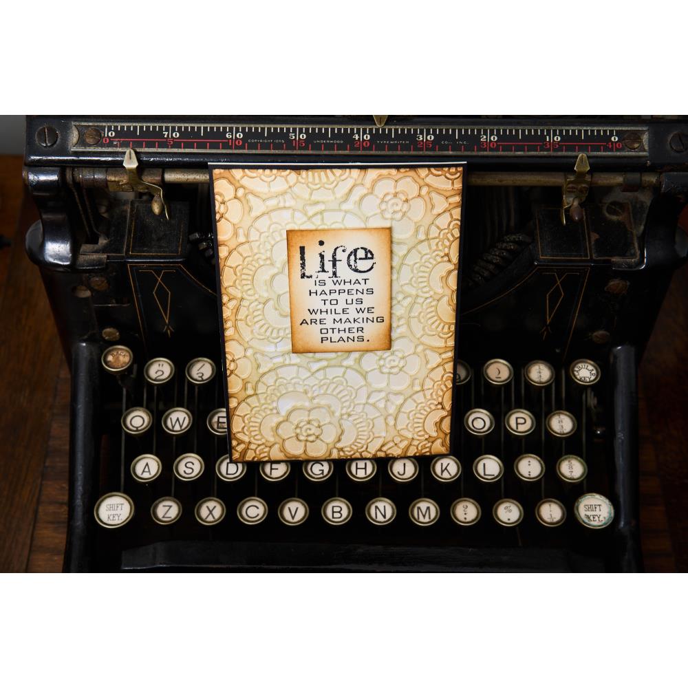 Lace Texture Fades A6 Embossing Folder | Tim Holtz 2025 Vault Release