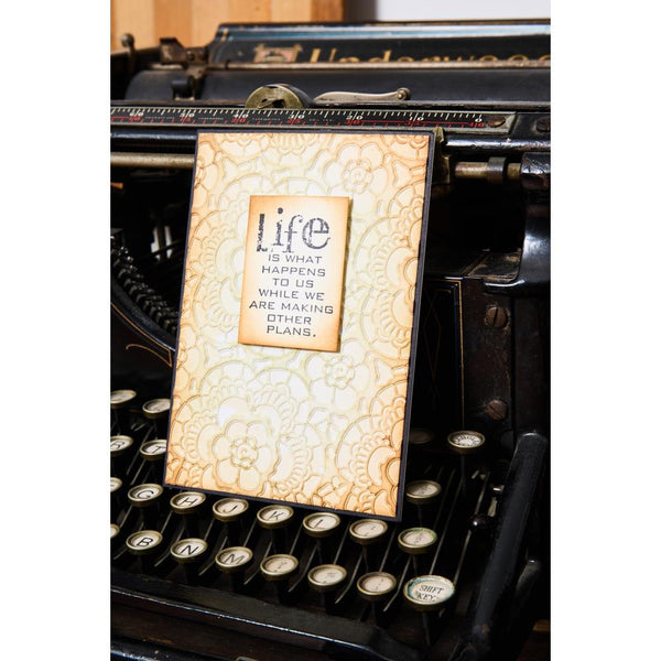 Lace Texture Fades A6 Embossing Folder | Tim Holtz 2025 Vault Release