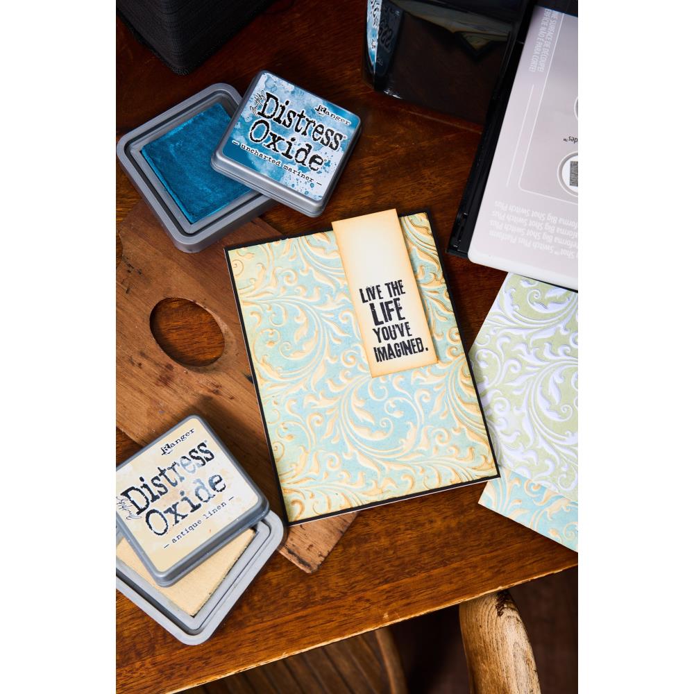 Flourish Texture Fades Embossing Folder | Tim Holtz 2025 Vault Release