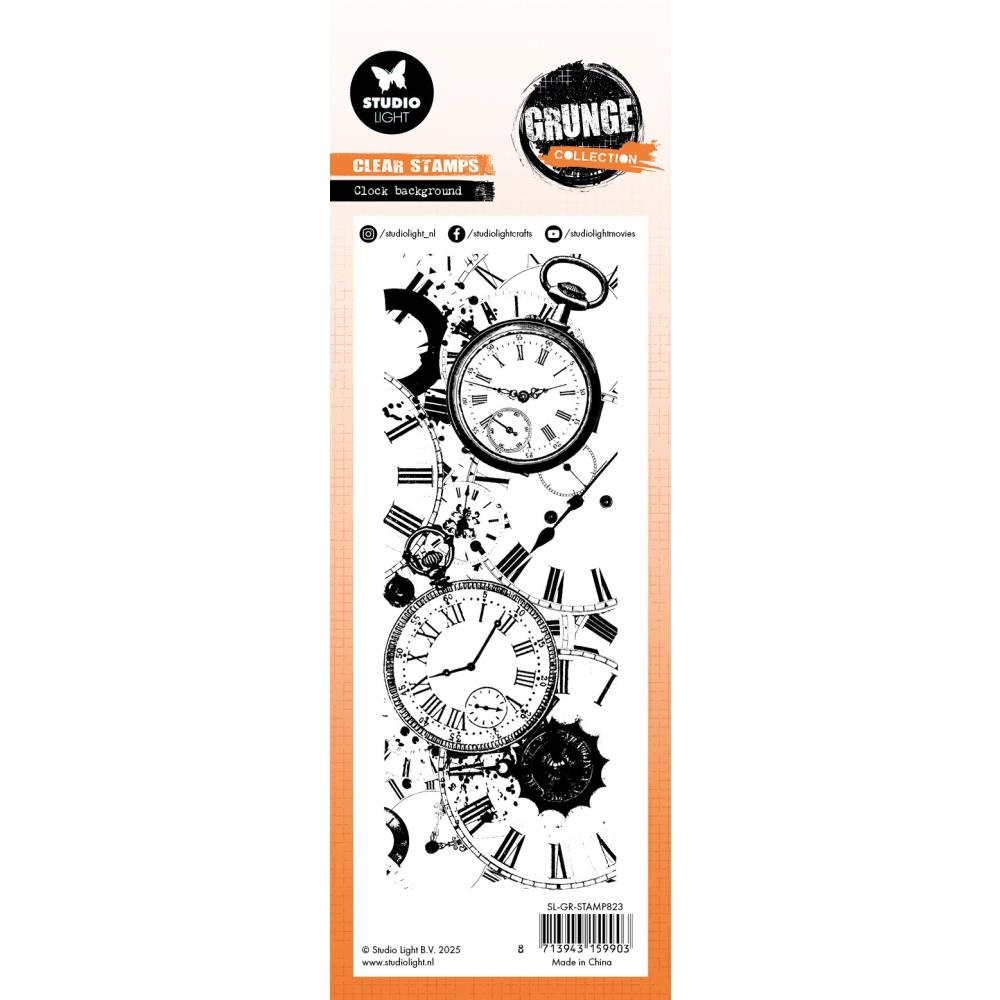 Clock Background Clear Stamp No. 823 | Grunge Collection