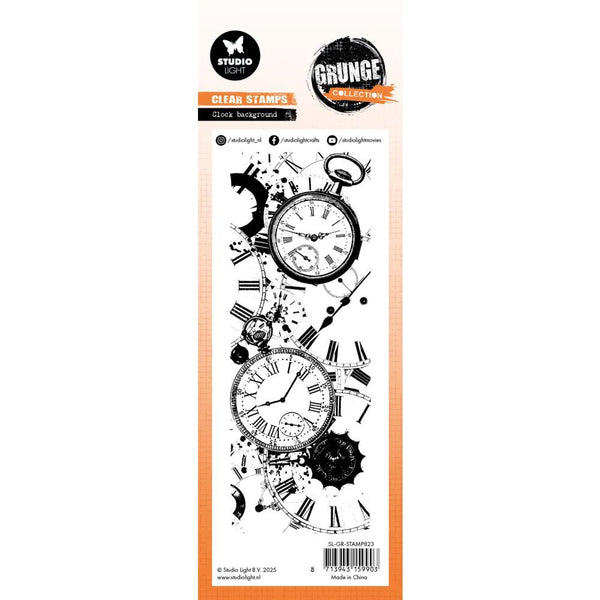 Clock Background Clear Stamp No. 823 | Grunge Collection