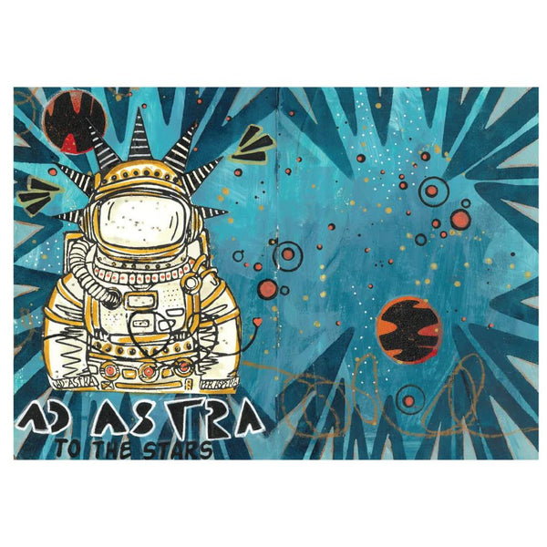 Ad Astra A6 Stamp + A5 Stencil Set | Cat Kerr