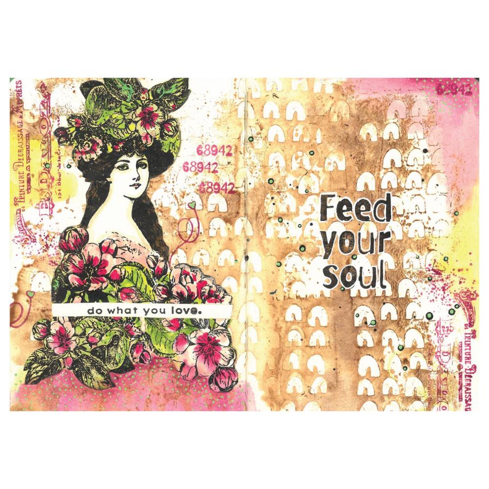 Feed Your Soul A6 Stamp + A5 Stencil Set | Cat Kerr