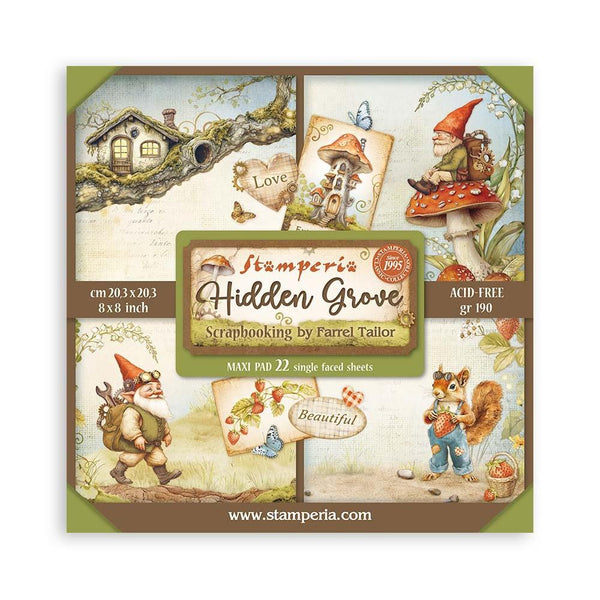 Hidden Grove 8x8 Single-Sided Paper Pad | Farrel Tailor