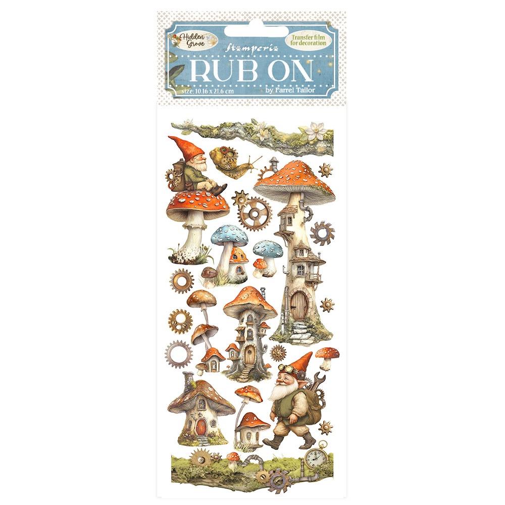 Hidden Grove Mushroom Houses Rub-Ons | Farrel Tailor {clearance}