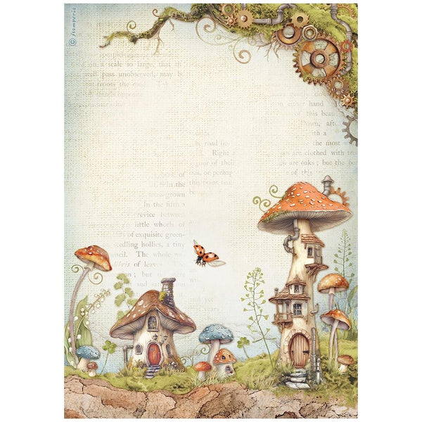 Hidden Grove Mushroom House A4 Rice Paper | Farrel Tailor {clearance}
