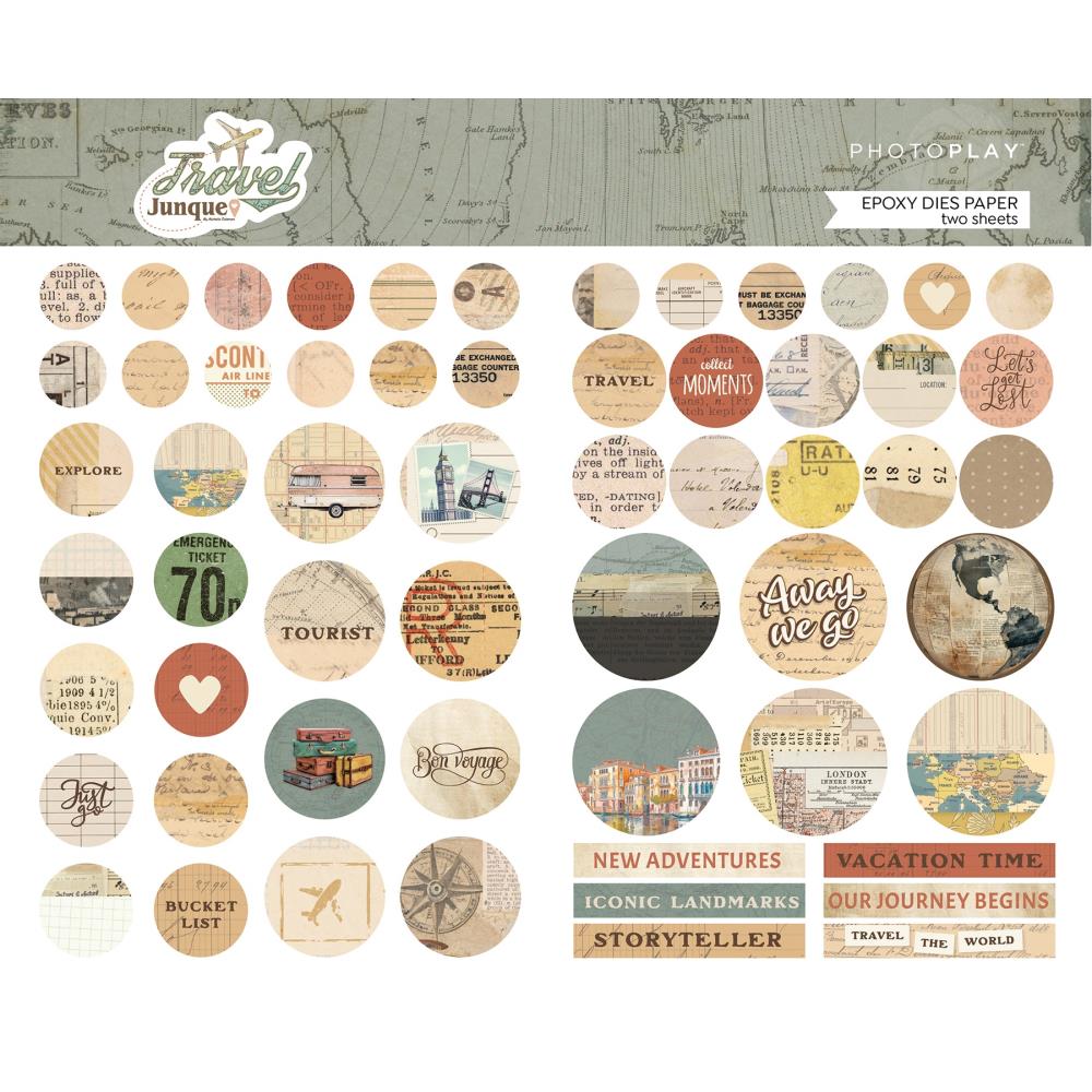 Travel Junque Epoxy Die Cuts