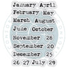 Journal Months Clear Stamp Set | Journaling Phase 2