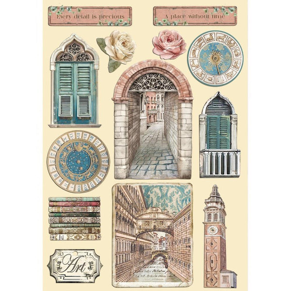 Venice City of Art A5 Wooden Shapes {clearance}
