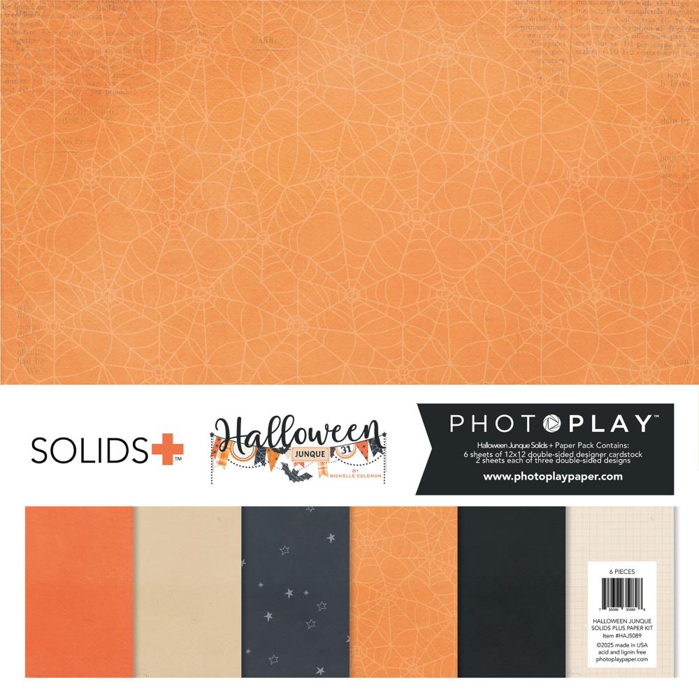 Halloween Junque 12x12 Solids+ Paper Pack